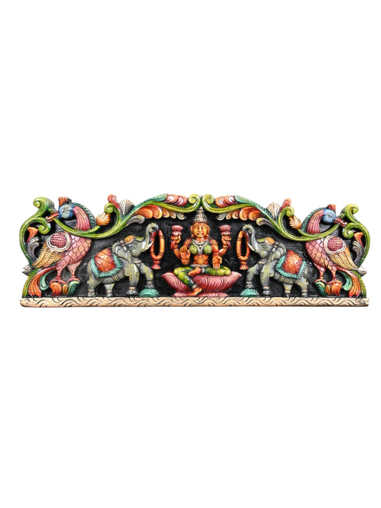 Gajalakshmi  Wooden Panel