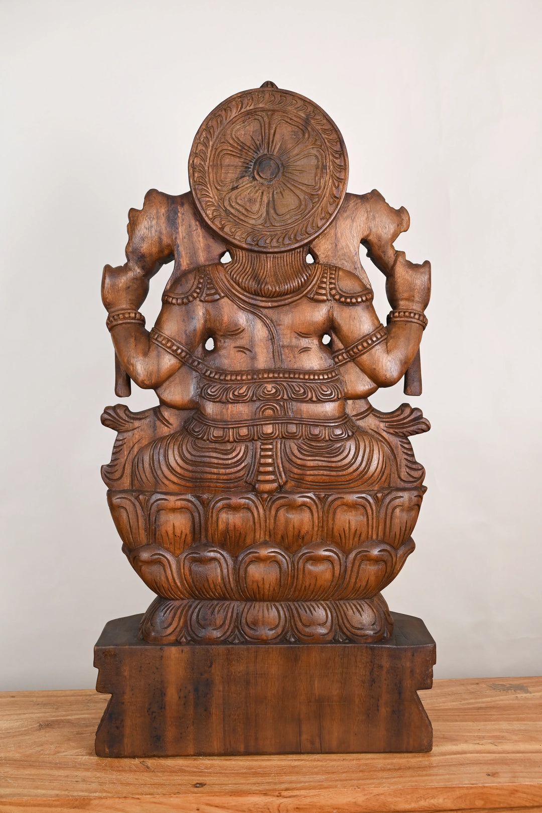 3 Feet Ganesh Wooden Statue