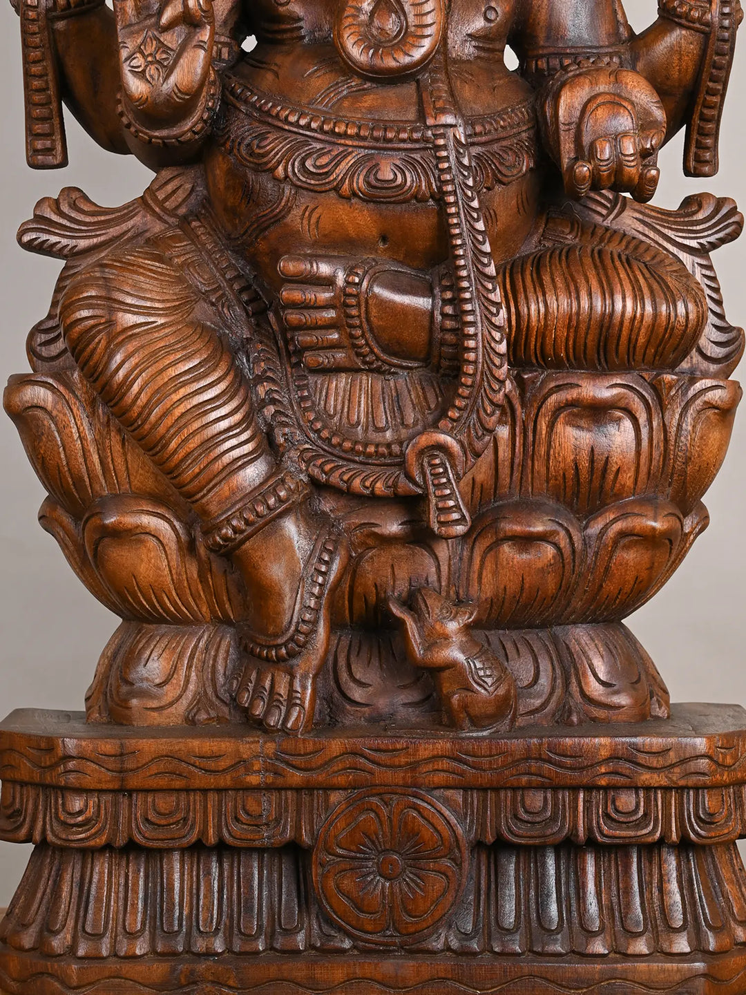 3 Feet Ganesh Wooden Statue