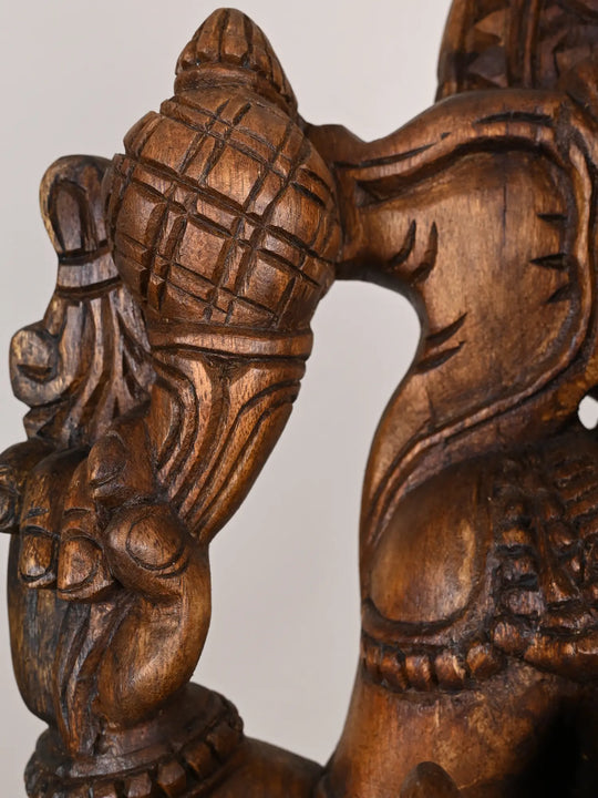 Wooden Ganesha Idol-36"