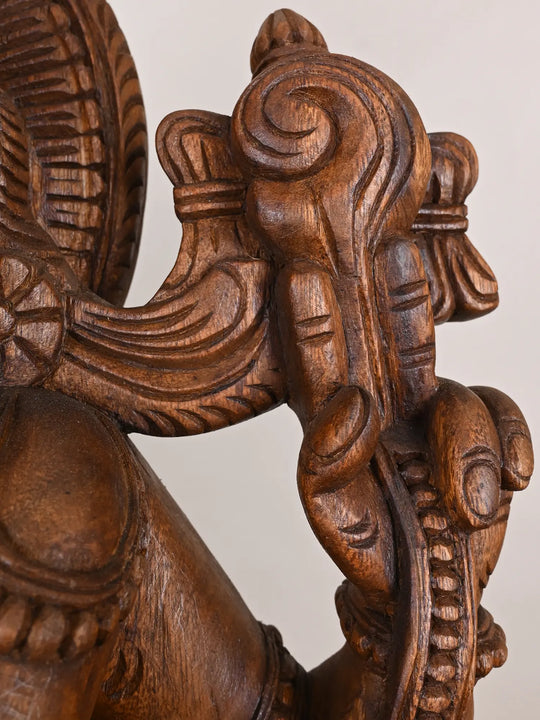Lord Krishna Playing the Flute wooden -36"