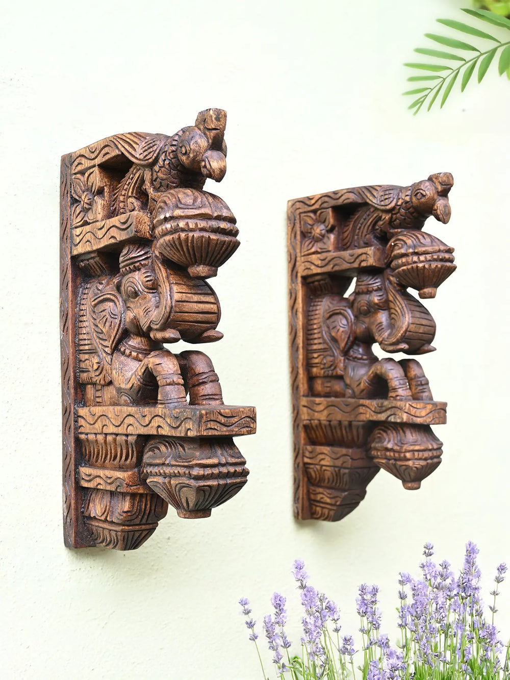  Elephant Wooden Wall Bracket
