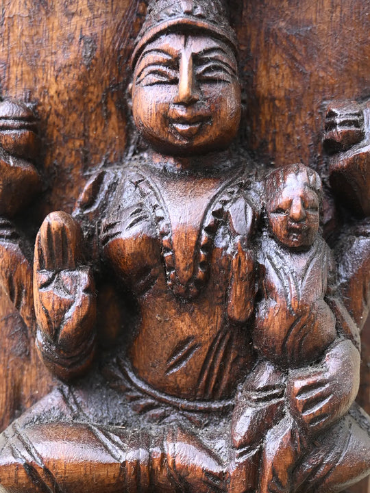 3 Ft Twin Astalakshmi Wooden Panel