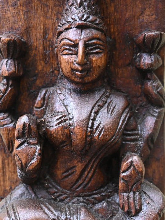 3 Ft Twin Astalakshmi Wooden Panel