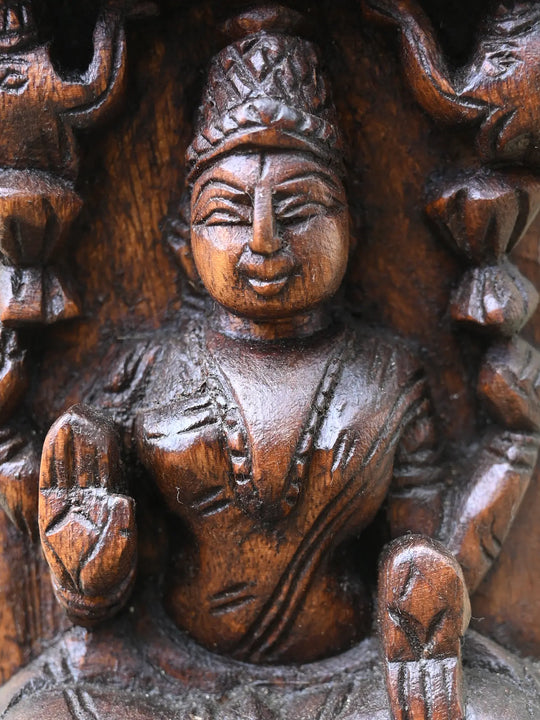 3 Ft Twin Astalakshmi Wooden Panel