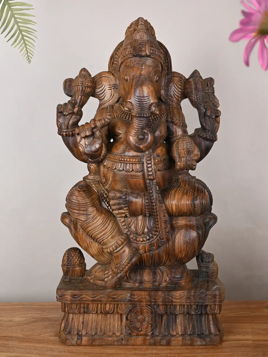 wooden ganesha idol