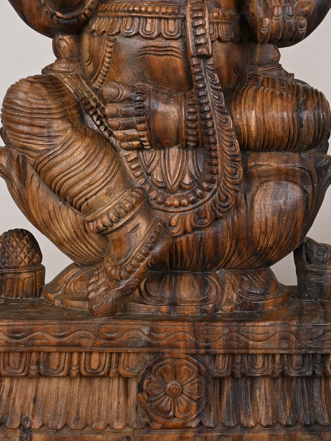Wooden ganesha idol online - 35"