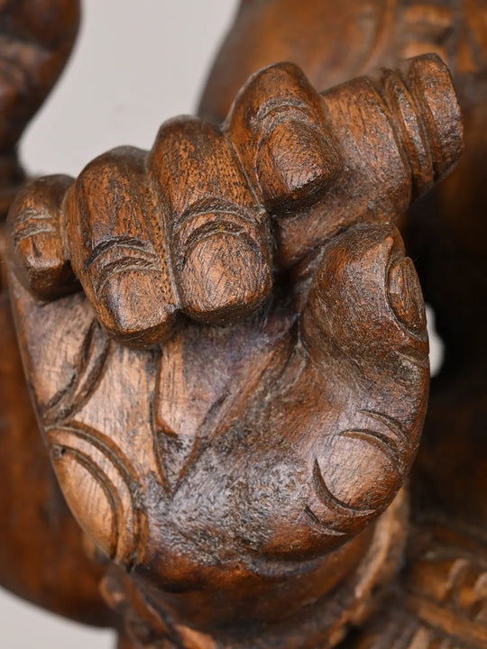 Wooden ganesha idol online - 35"