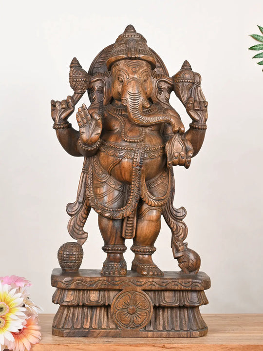  Ganesh wooden Idol