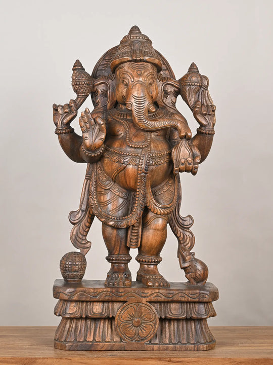  Ganesh wooden Idol