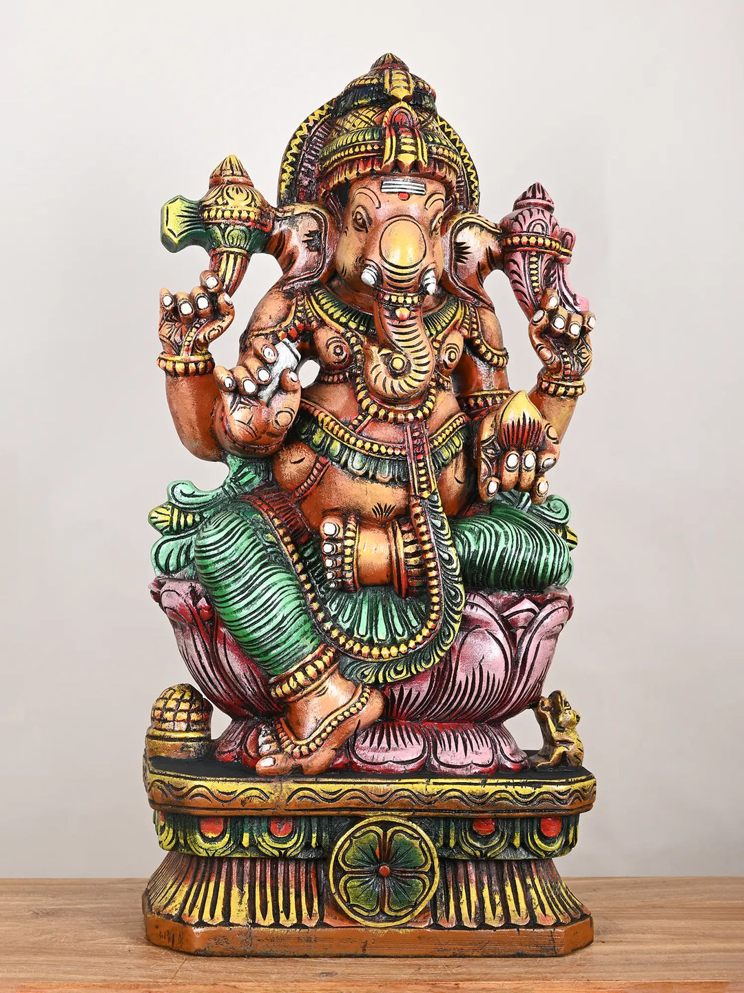 Wooden Lord Ganesha statue