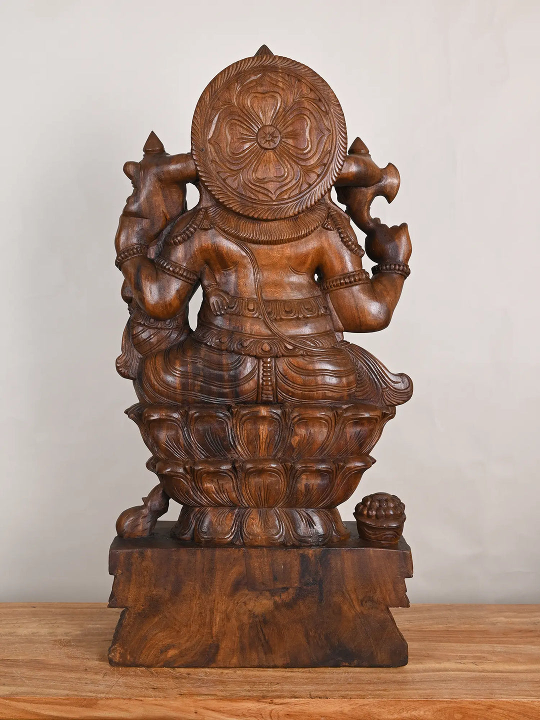 Wooedn Vallabha Ganesha idol