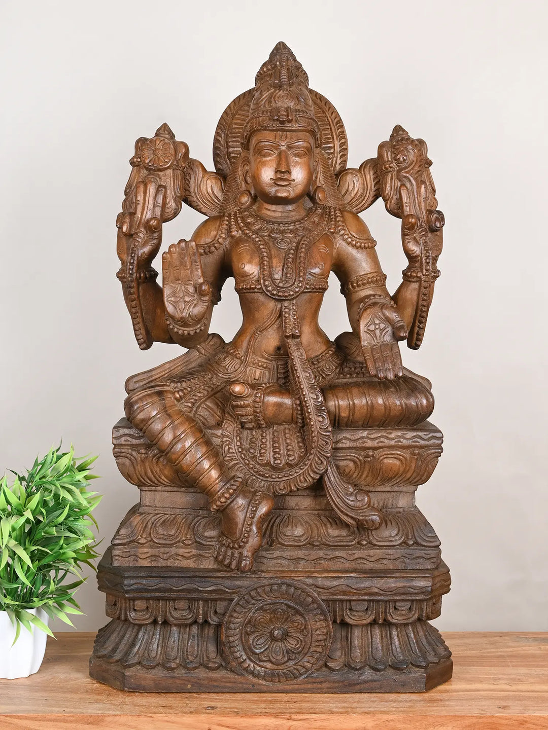 Vishnu wooden statue
