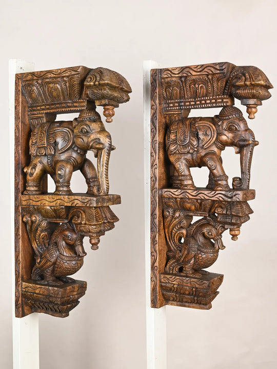 Elephant wooden brackets 