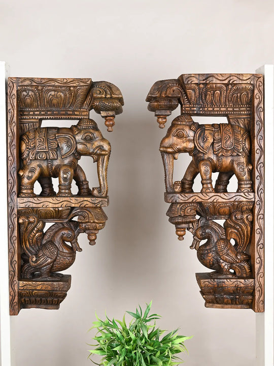 Elephant wooden brackets 
