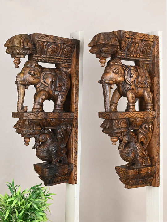 Elephant wooden brackets 