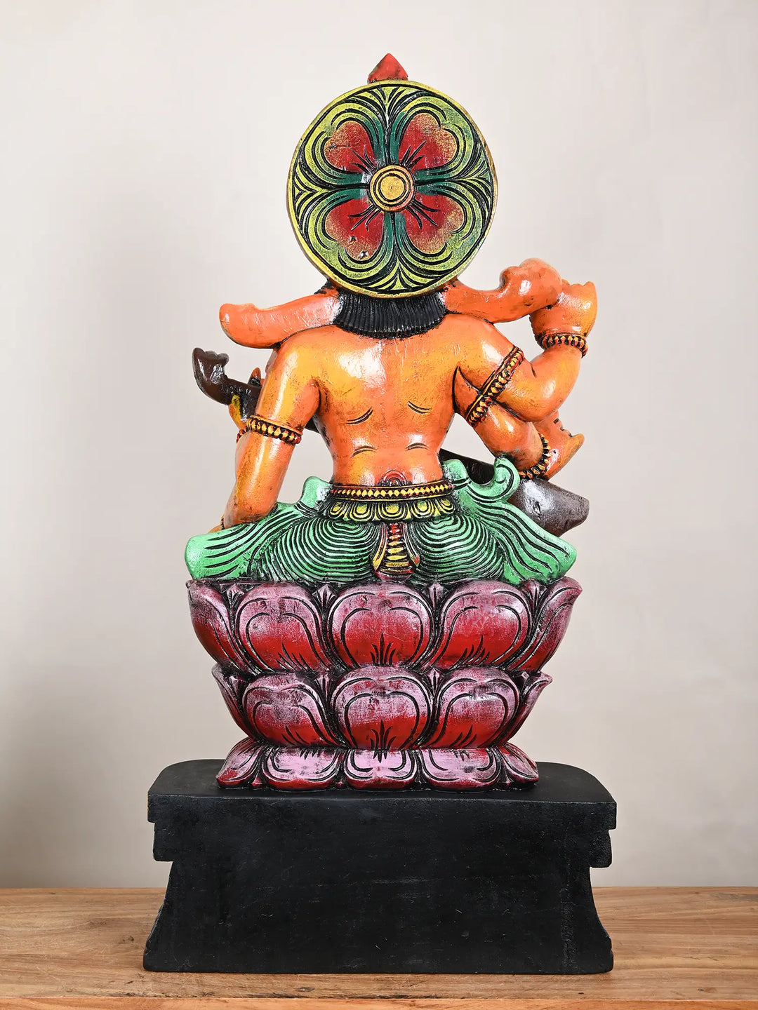 3 Ft Goddess Saraswathi Multicolored Statue