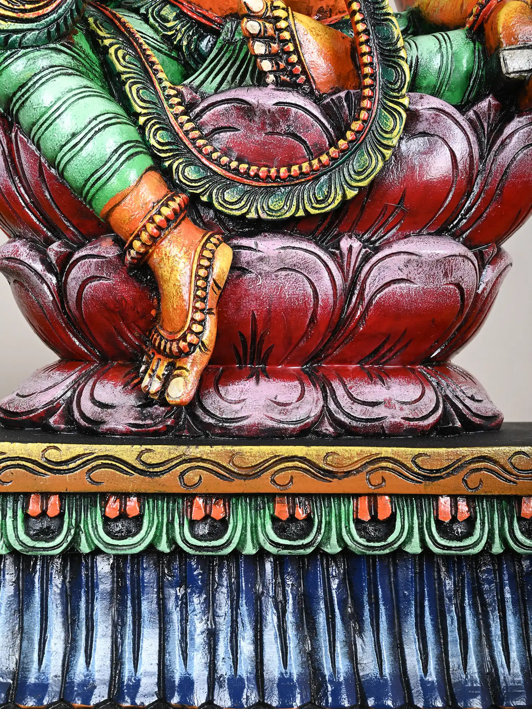 3 Ft Goddess Saraswathi Multicolored Statue