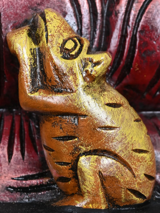 3Ft Multicolored Lord Ganesh Statue With Mooshika