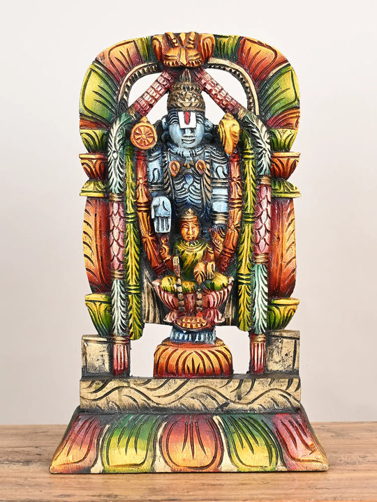 Wooden Lord Balaji statue