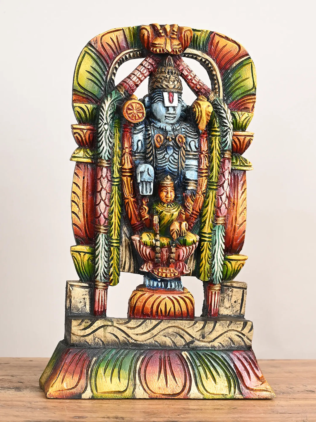 Wooden Lord Balaji statue