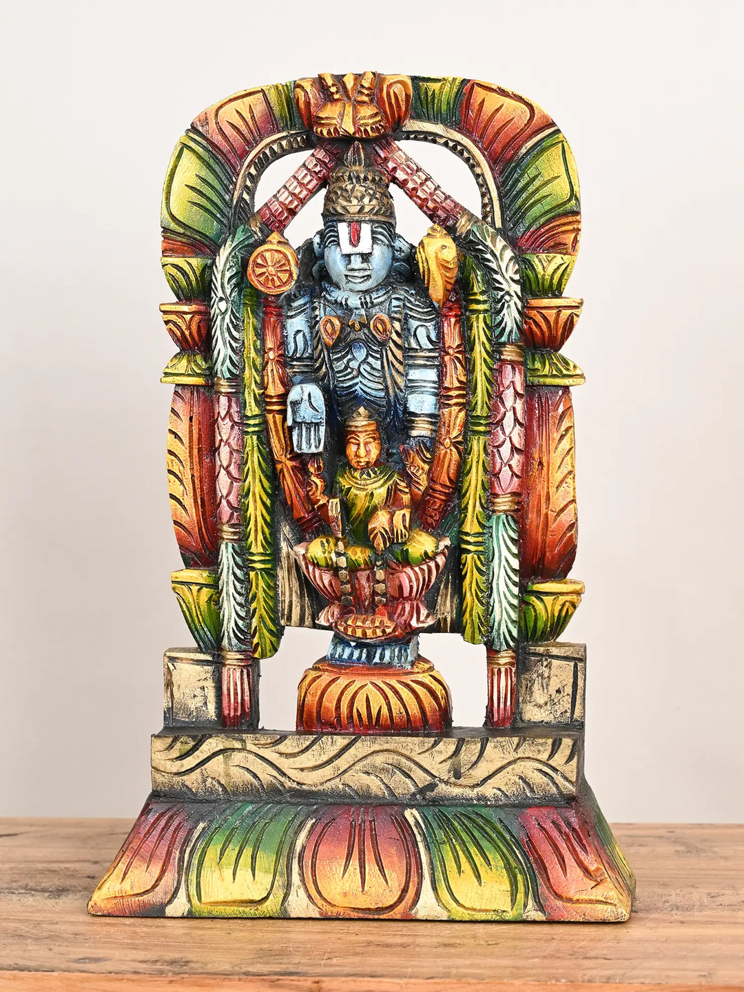 Wooden Lord Balaji statue