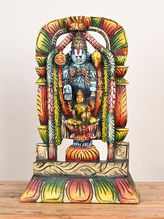 Wooden Lord Balaji statue