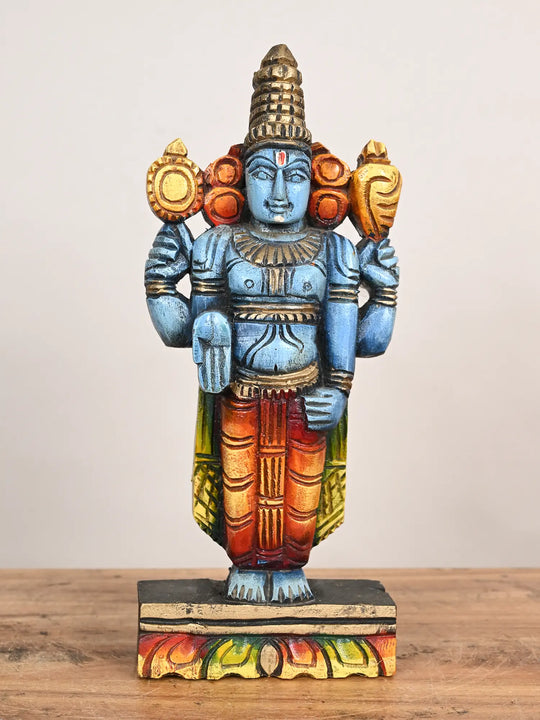 Wooden Vishnu statue