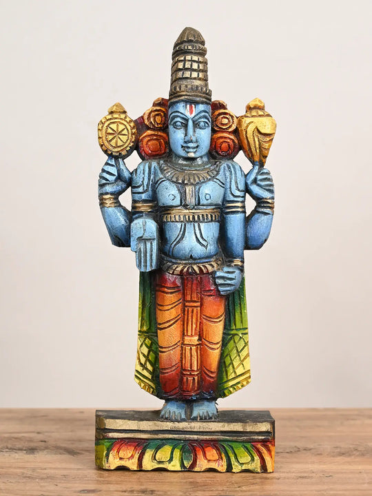 Lord Vishnu wooden idol