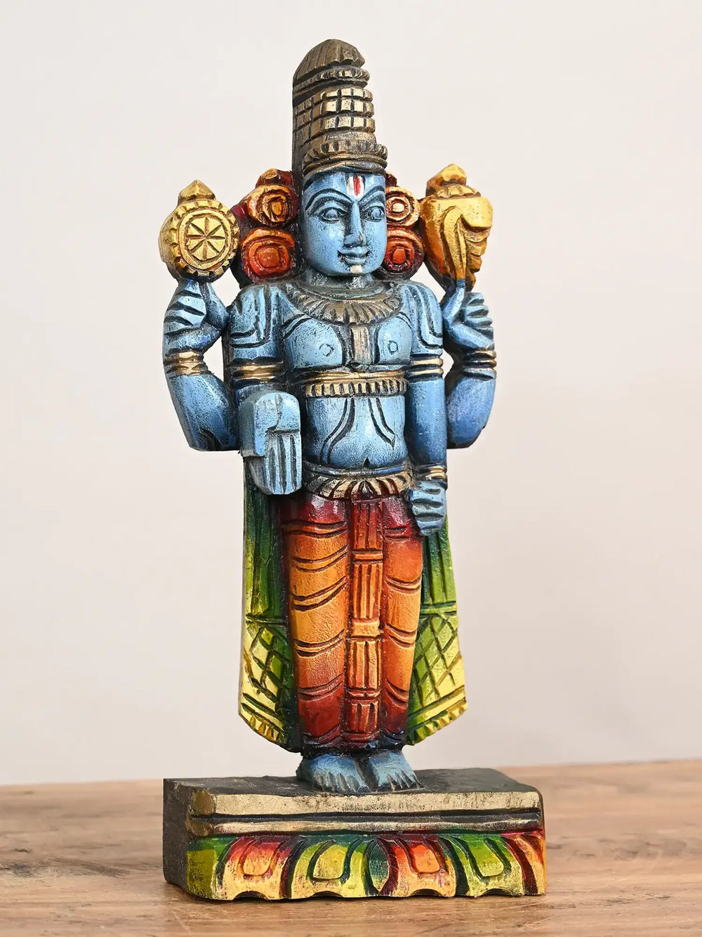 Lord Vishnu wooden idol