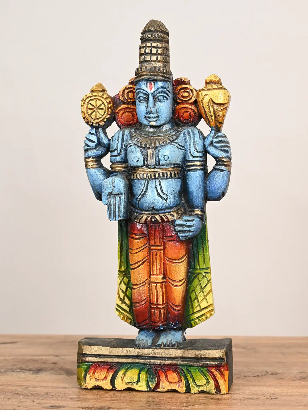 Lord Vishnu wooden idol