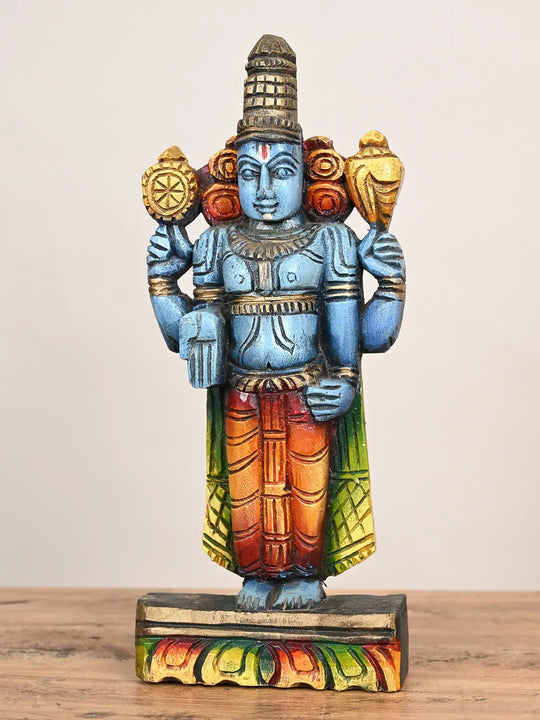 Lord Vishnu wooden idol