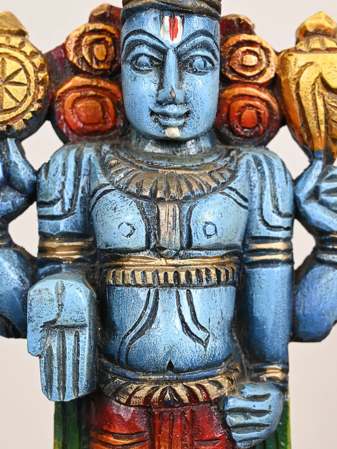 Blue Colored Vishnu Idol 12"