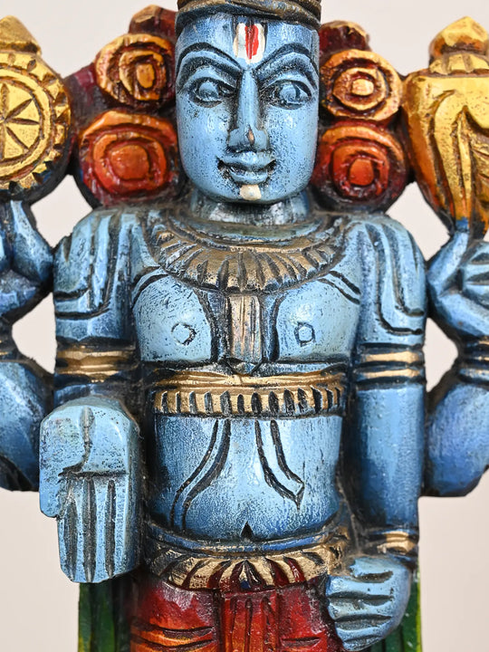 Blue Colored Vishnu Idol 12"