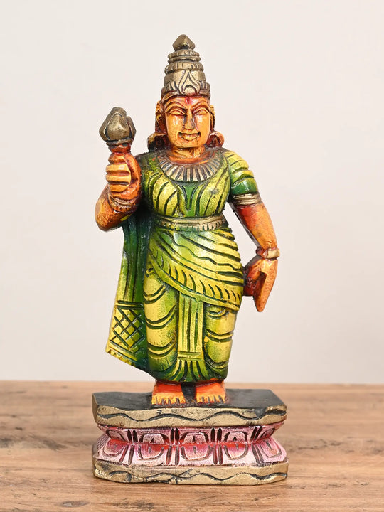 Wooden Lakshmi statue