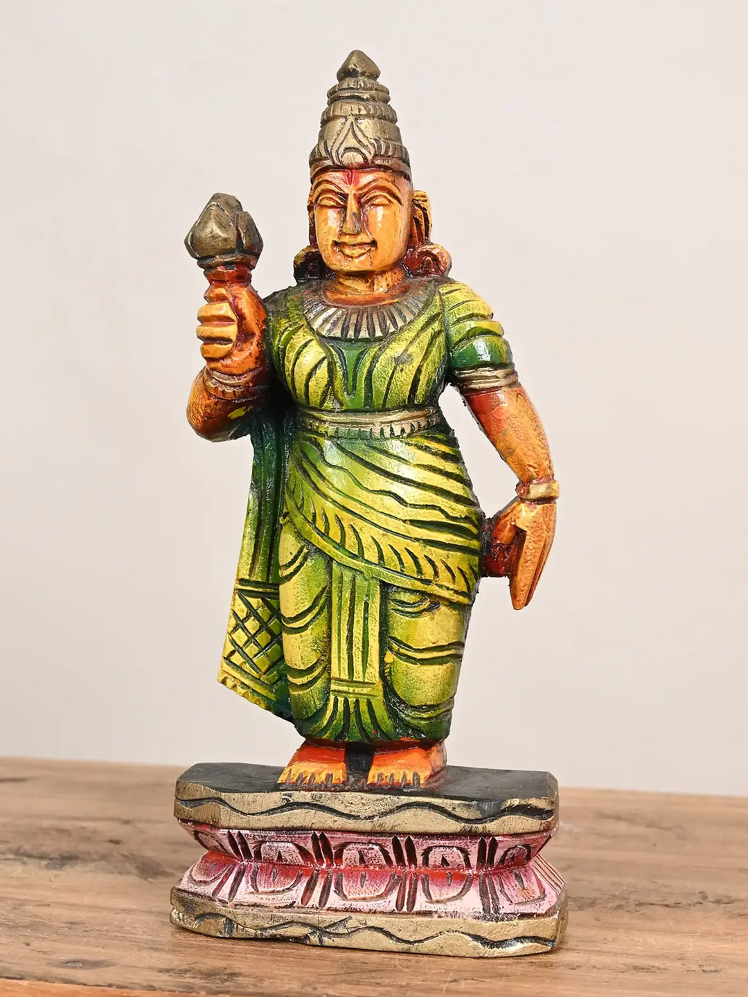 Wooden Lakshmi statue