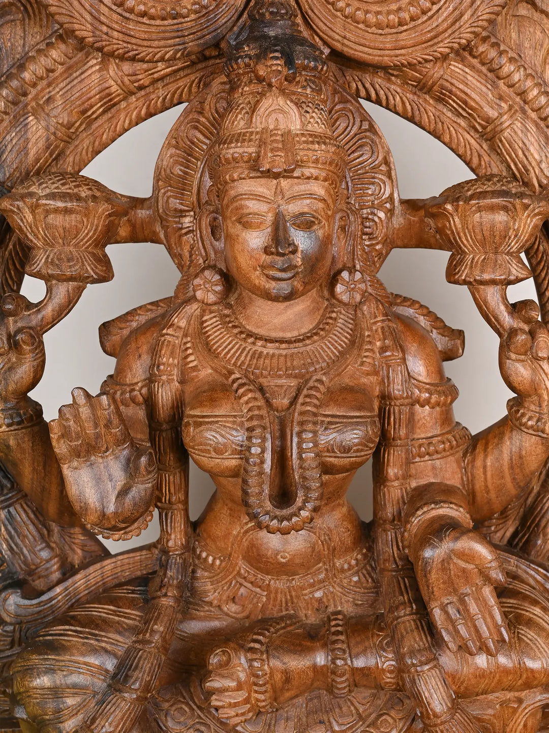 3Ft Divine Look Arch Gajalakshmi On Lotus Pedastal