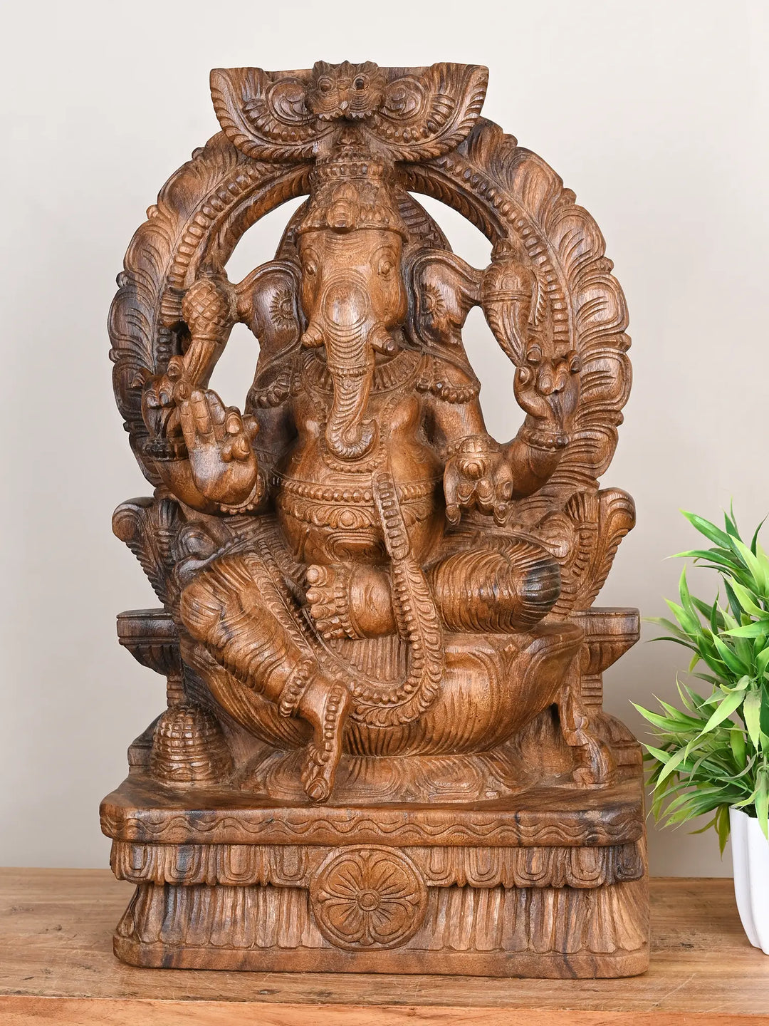 2 ft wooden Vinayaka statue
