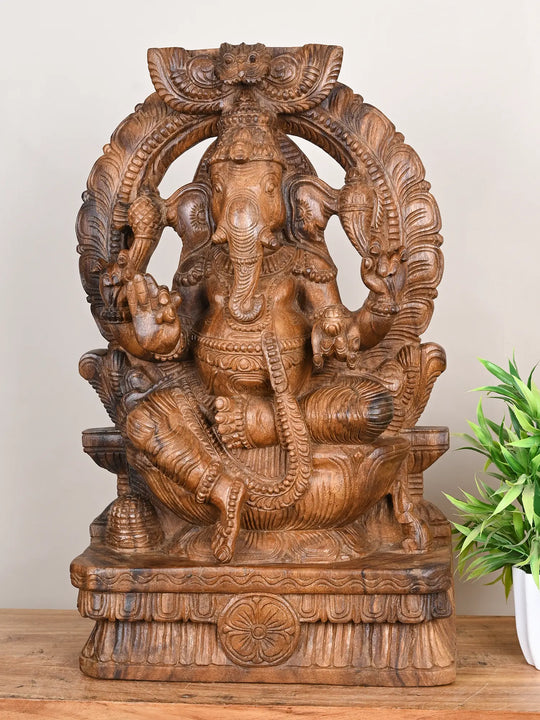 2 ft wooden Vinayaka statue