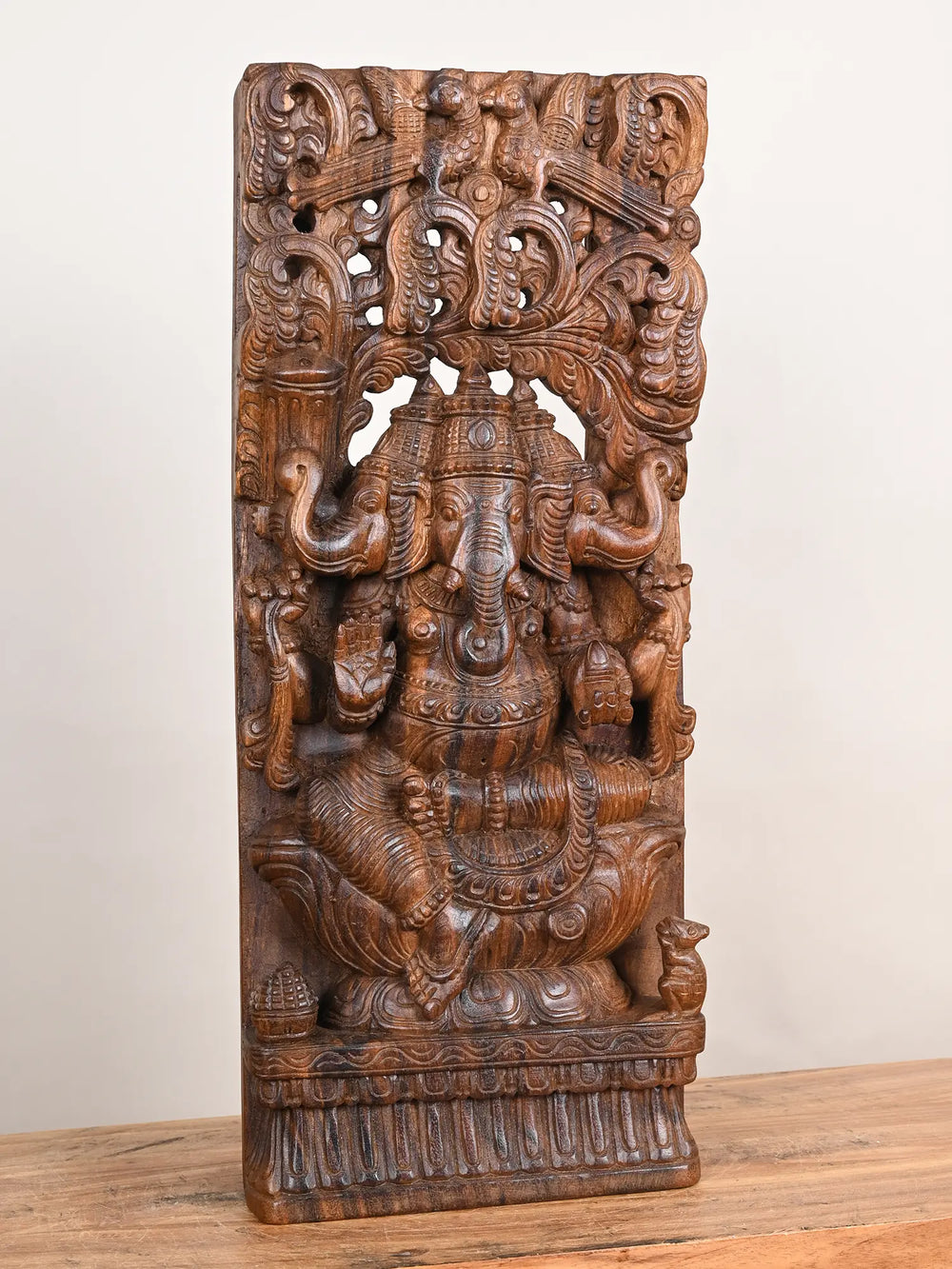 Wooden Ganesha wall mount