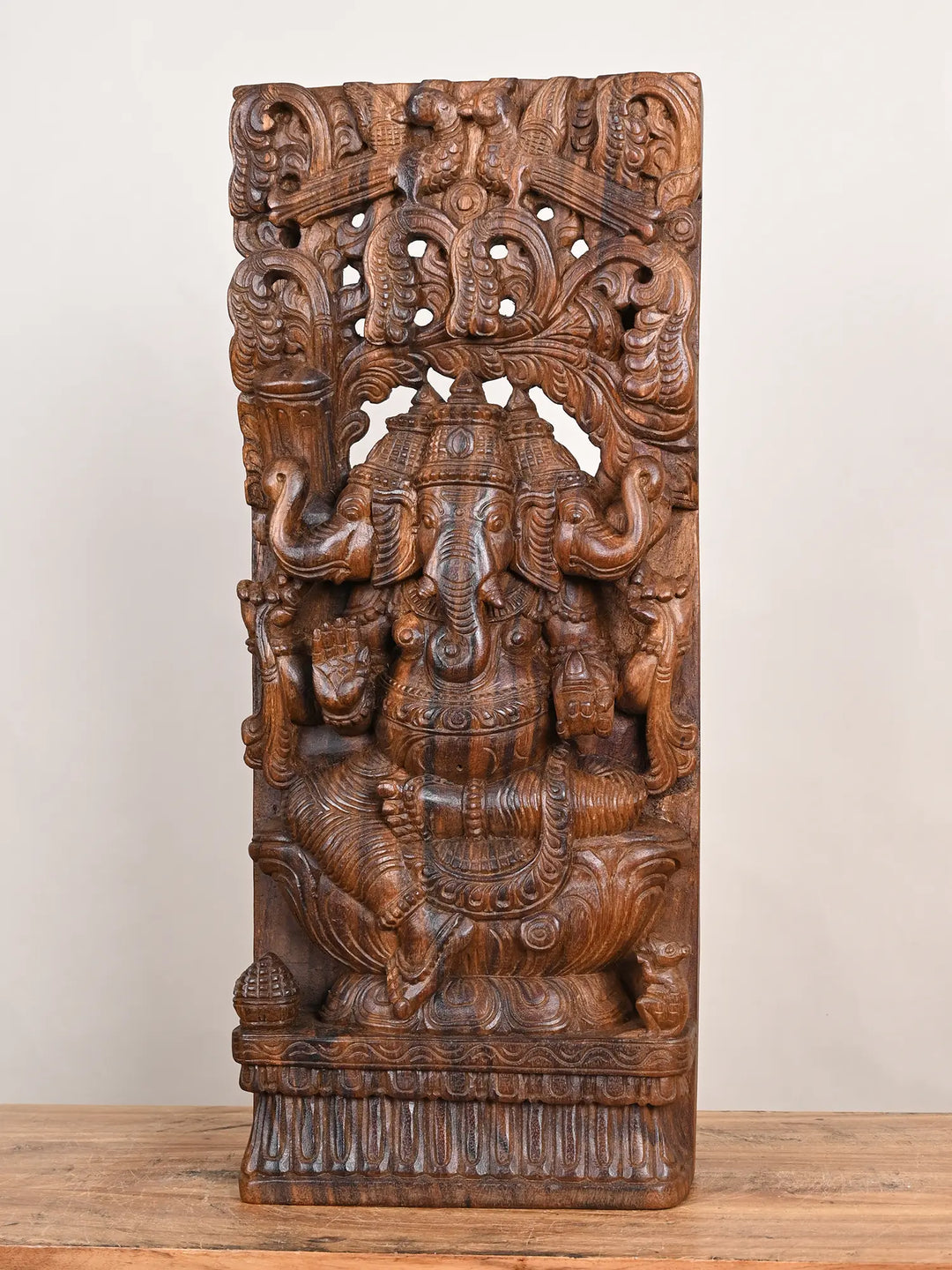 Wooden Ganesha wall mount