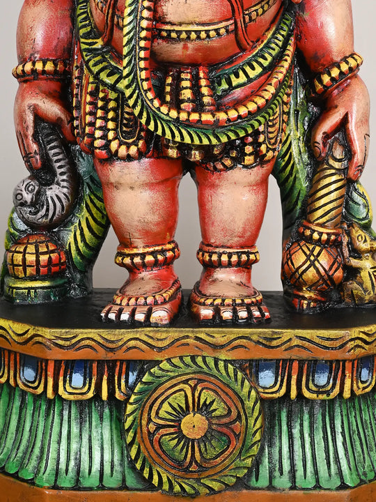 Six-Armed Standing Ganesha – Multicolored Idol-37"