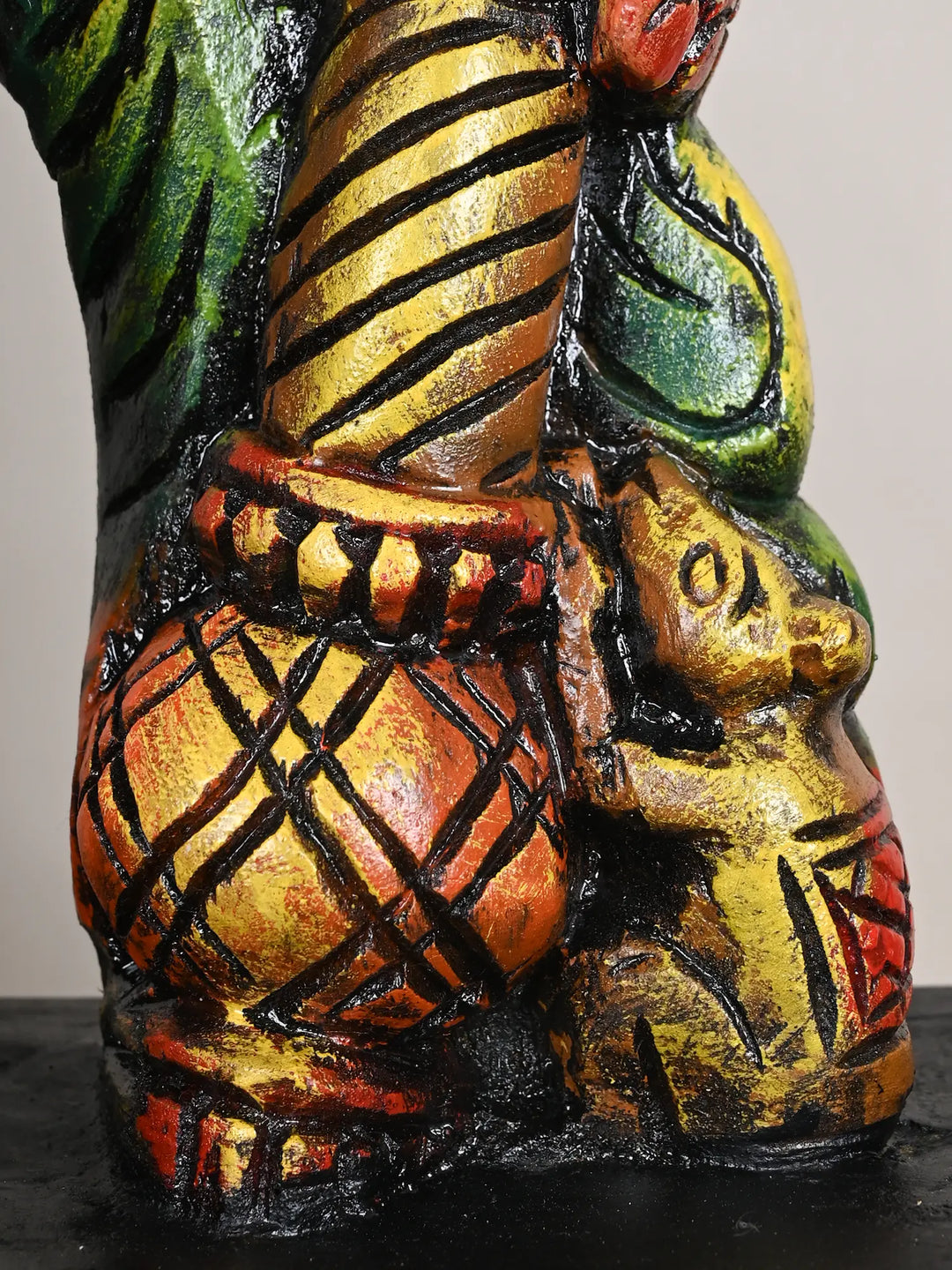Six-Armed Standing Ganesha – Multicolored Idol-37"