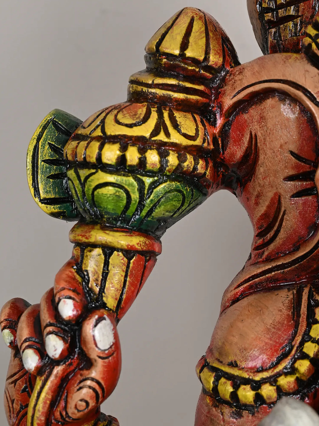Six-Armed Standing Ganesha – Multicolored Idol-37"