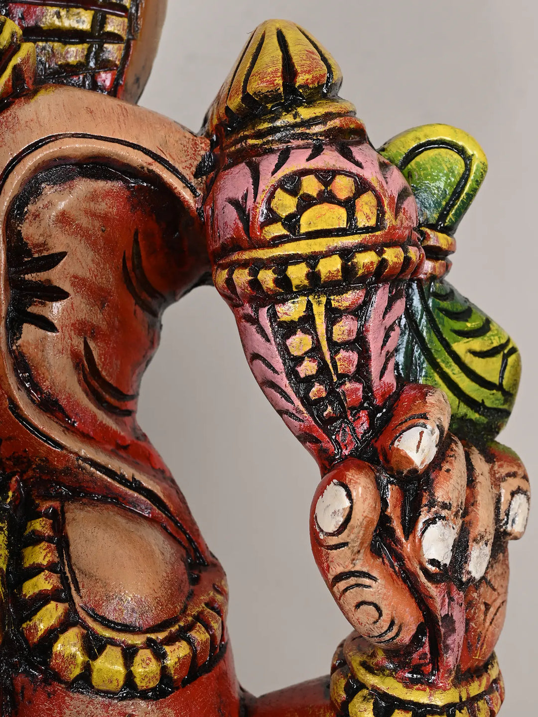 Six-Armed Standing Ganesha – Multicolored Idol-37"