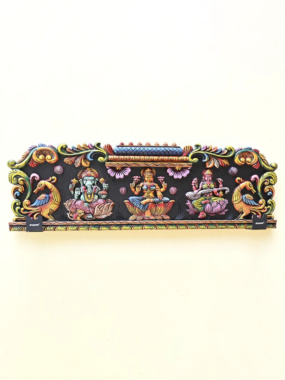 Ganesh Lakshmi Saraswathi Horizontal Panel-44"