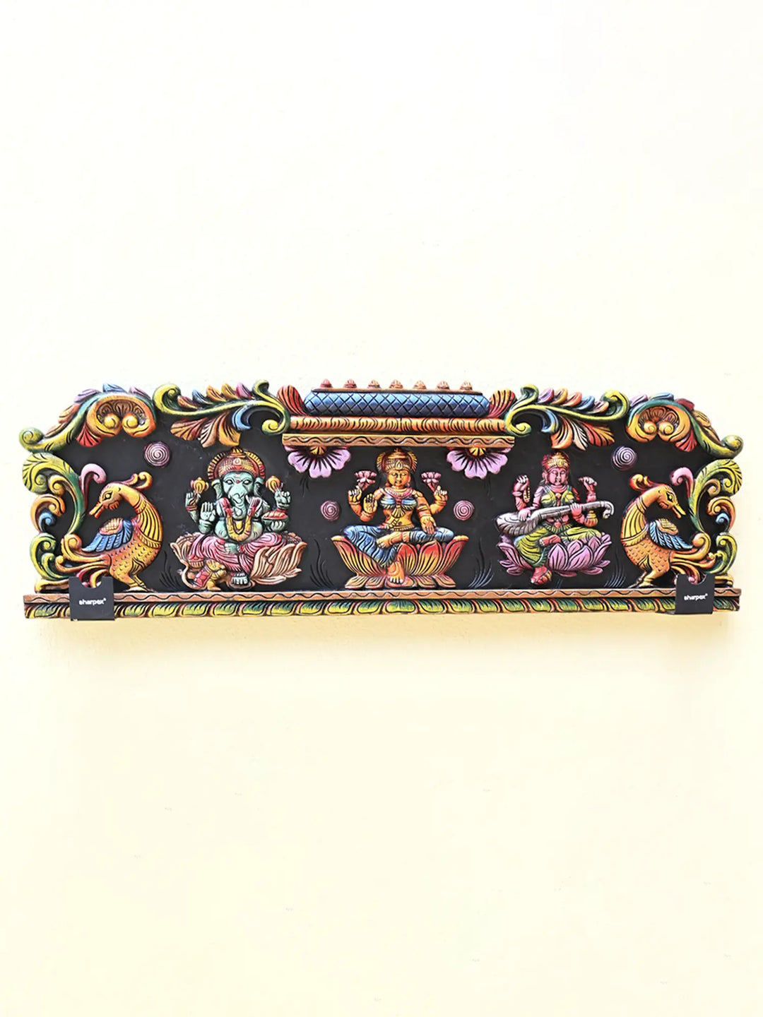 Ganesh Lakshmi Saraswathi Horizontal Panel-44"