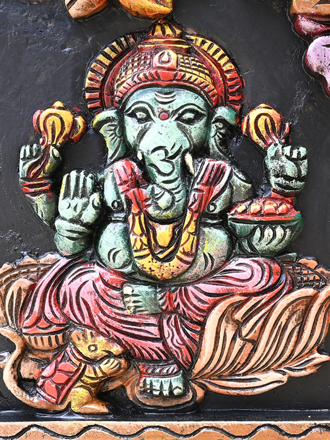 Ganesh Lakshmi Saraswathi Horizontal Panel-44"