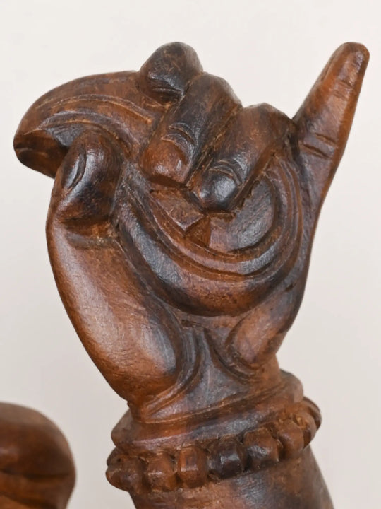 Dancing Ganesha Wooden Statue - 37"
