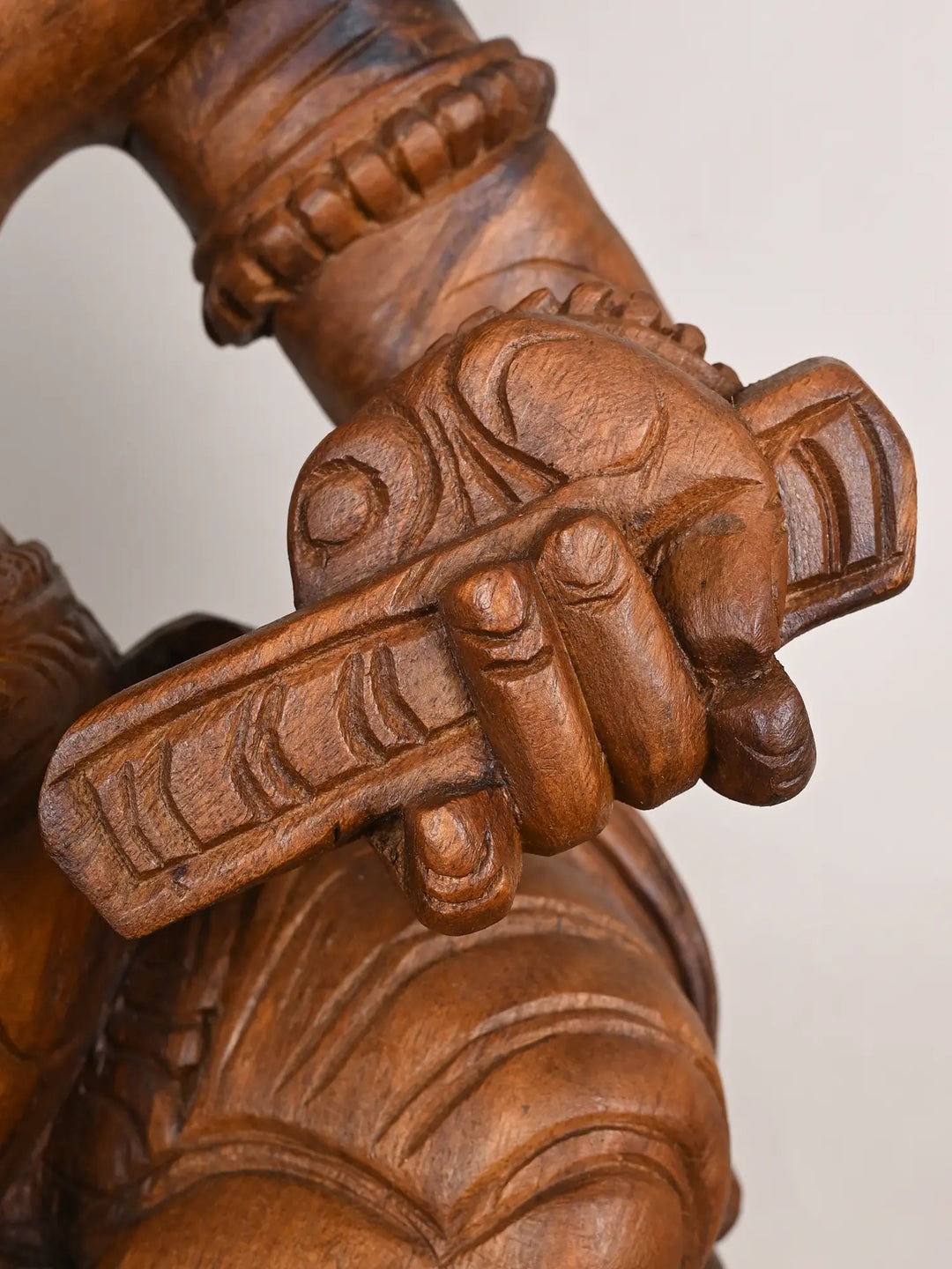 Dancing Ganesha Wooden Statue - 37"